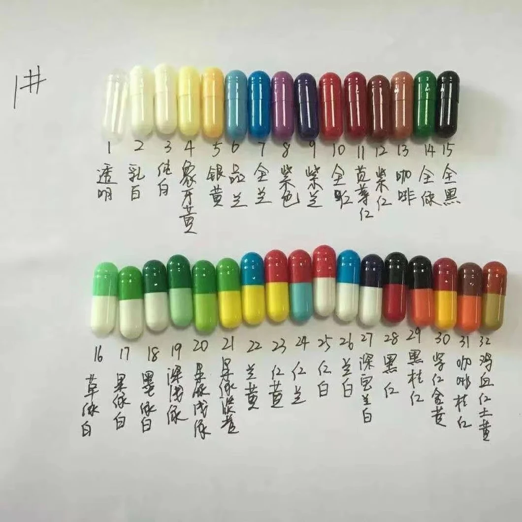 Vegetarian Plant Material Vegan Empty Hard White Capsule All Size and All Color