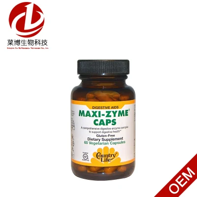 Certifié GMP Country Life Maxi-Zyme Caps 60 Capsules Végétariennes