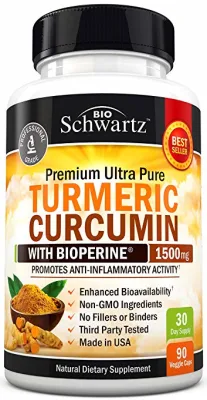 Curcumine de Curcuma avec Bioperine Poivre Noir et Gingembre - 120 Capsules Végétariennes pour une Absorption Avancée